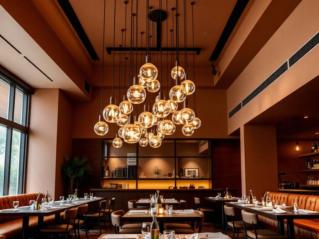 Pendant cluster for fine dining